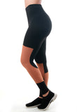 Calça Legging Fitness Detalhe Em Tule