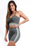 Conjunto Fitness Com Elástico Lateral (bermuda+top)