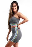 Conjunto Fitness Com Elástico Lateral (bermuda+top)