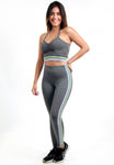 Conjunto Fitness Com Elástico Lateral (calça+top)