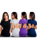 KIT 8 Blusas Fitness Detalhe Vasado (7513064374423) (7513067061399) (7513068896407)